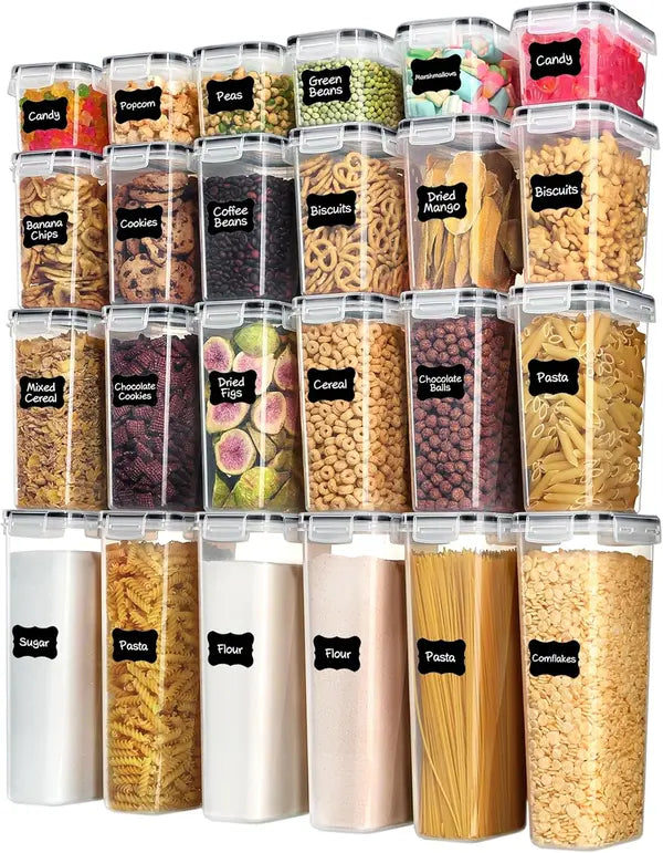 Airtight Pantry Container Set, 24 Piece