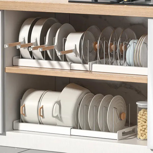 Adjustable Pot Lid Organizer